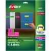 imageAvery Multipurpose Labels Removable Assorted Neon 1 x 2625 Inches Pack of 360 64791H x 2 58W