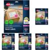 imageAvery Neon Address Labels with Sure Feed for Laser Printers 214quot Assorted Colors 180 Burst Labels 5995One Size Pack of 5