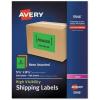 imageAvery Neon Shipping Labels for Laser Printers 512quot x 812quot 200 Green Labels 5952Neon Assorted