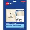 imageAvery Pearlized Ivory Rectangle Labels 85quot x 11quot 10 Pearlized Ivory Labels LaserInkjet Printable100 labels