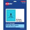 imageAvery Printable Rectangle Labels Sure Feed Technology 2quot x 3quot Bright Blue Labels PrinttoTheEdge LaserInkjet Printable 80 Total Great for Mailing and Candles640 labels