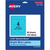 imageAvery Printable Round Labels Sure Feed Technology 312quot Diameter Bright Blue Labels PrinttoTheEdge LaserInkjet Printable 80 Total Great for Packaging and Candles320 labels