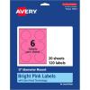 imageAvery Printable Round Labels Sure Feed Technology 3quot Diameter Bright Pink Labels PrinttoTheEdge LaserInkjet Printable 60 Total Great for Soaps and Packaging120 labels
