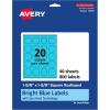 imageAvery Printable Square Scalloped Labels Sure Feed Technology 158quot x 158quot Bright Blue Labels PrinttoTheEdge LaserInkjet Printable 200 Total Great for Cosmetics and Jars800 labels