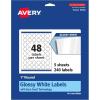 imageAvery Round Labels Sure Feed Technology 1quot Diameter 240 Glossy White Labels 36485240 labels