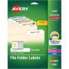 imageAvery TrueBlock File Folder Labels 23quot x 3716quot 750 Printable Labels Assorted Colors Permanent 5266067 x 343 Inches Pack of 10