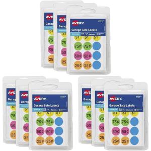 imageAvery Garage Sale Removable Labels 34 Inch Round Labels Assorted Colors NonPrintable 315 Pricing Stickers Total 6725Small Pack of 3