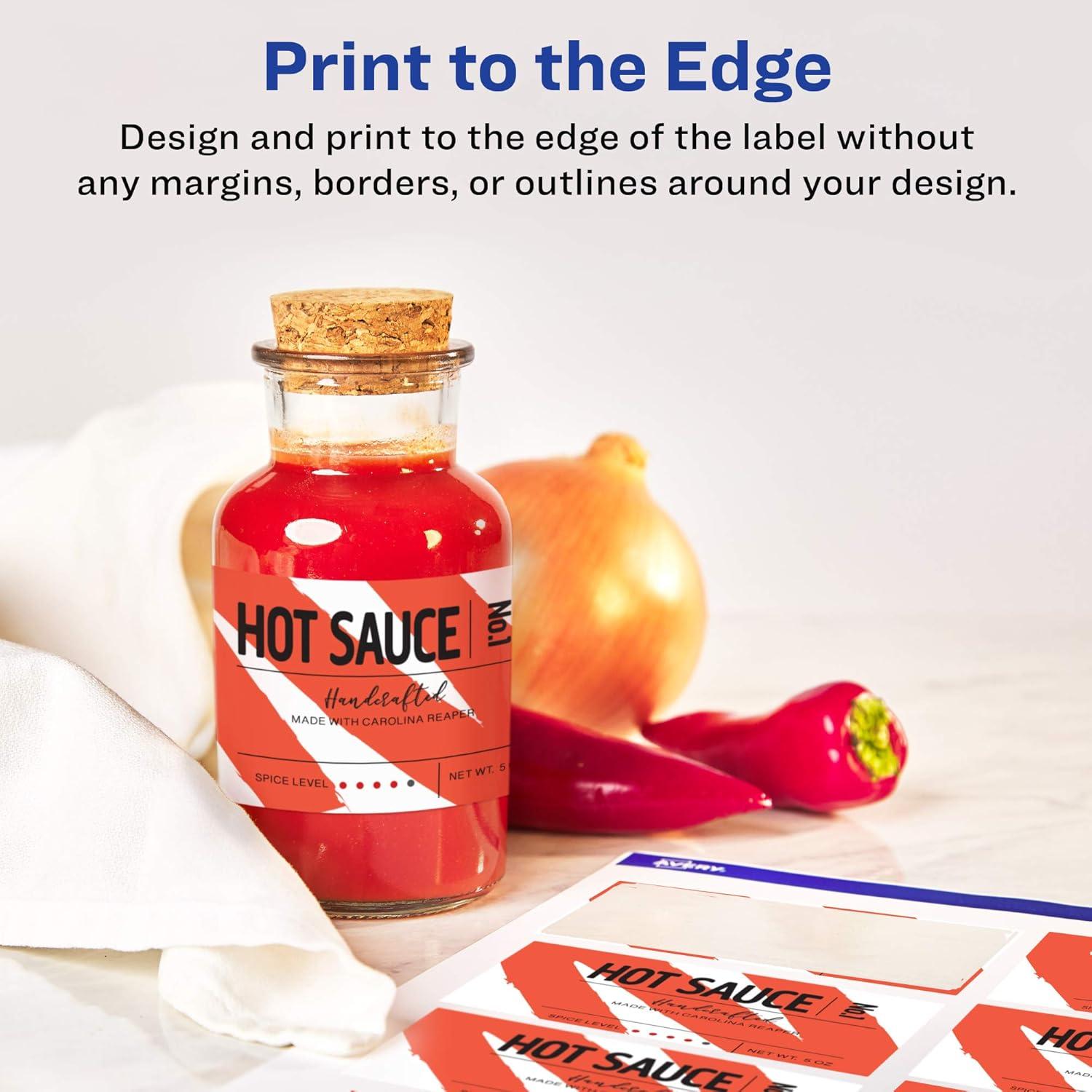 imageAvery Durable Waterproof Rectangle Labels Sure Feed Technology 2quot x 35quot 80 Total Oil and TearResistant Waterproof Labels PrinttoTheEdge LaserPigmentBased Inkjet Printable400 labels