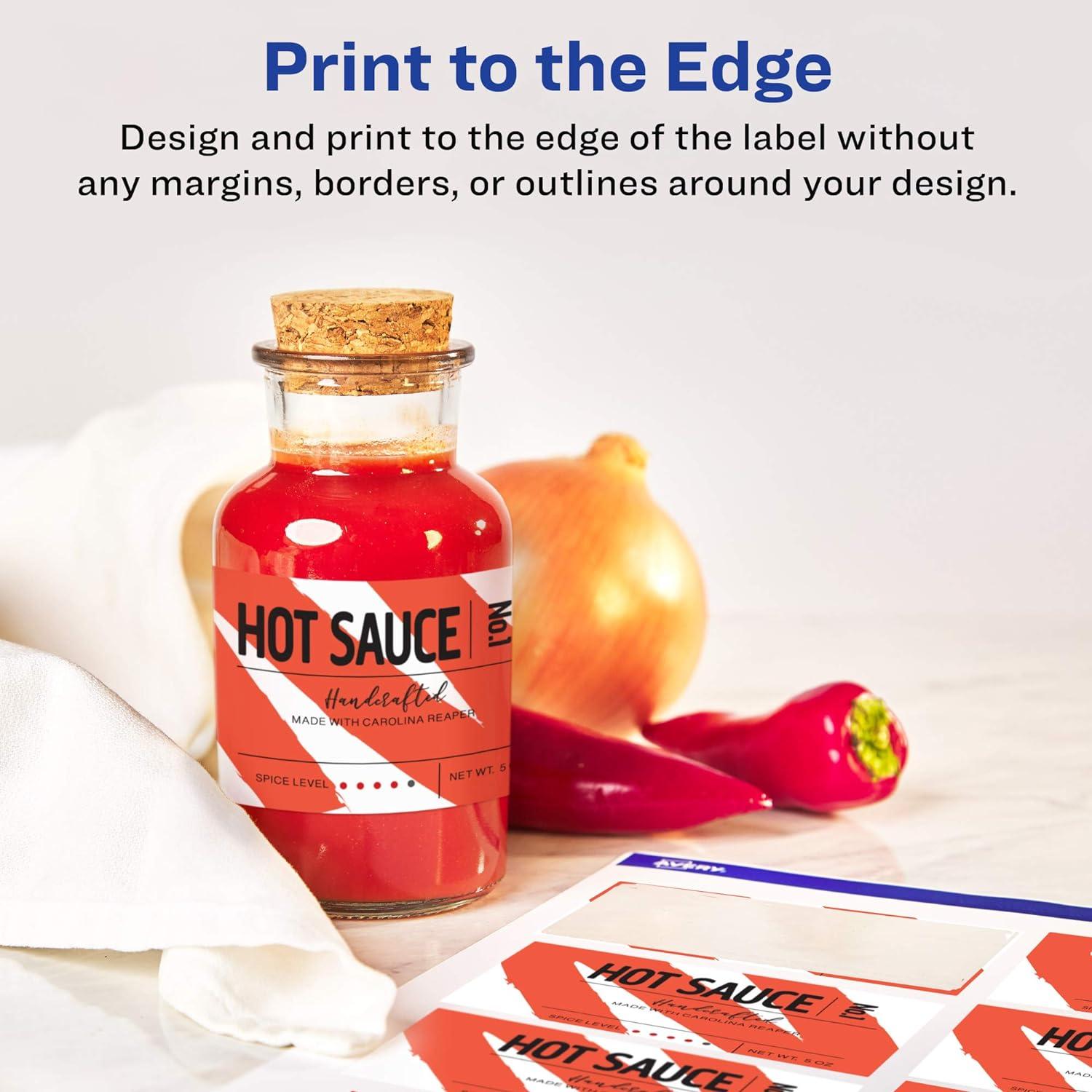 imageAvery Durable Waterproof Rectangle Labels Sure Feed Technology 2quot x 35quot 80 Total Oil and TearResistant Waterproof Labels PrinttoTheEdge LaserPigmentBased Inkjet Printable200 labels