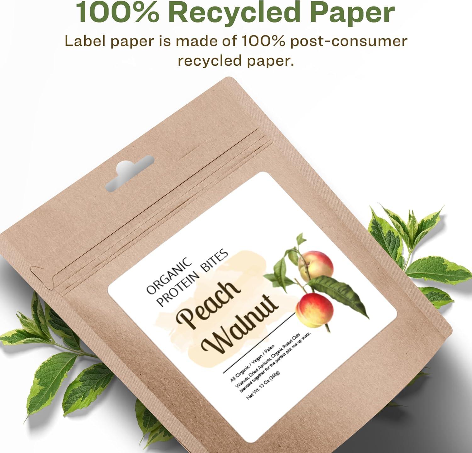 imageAvery EcoFriendly Matte White Recycled Square Labels 4quot x 4quot Matte White Labels Permanent Adhesive LaserInkjet Printable 40 Total40 labels