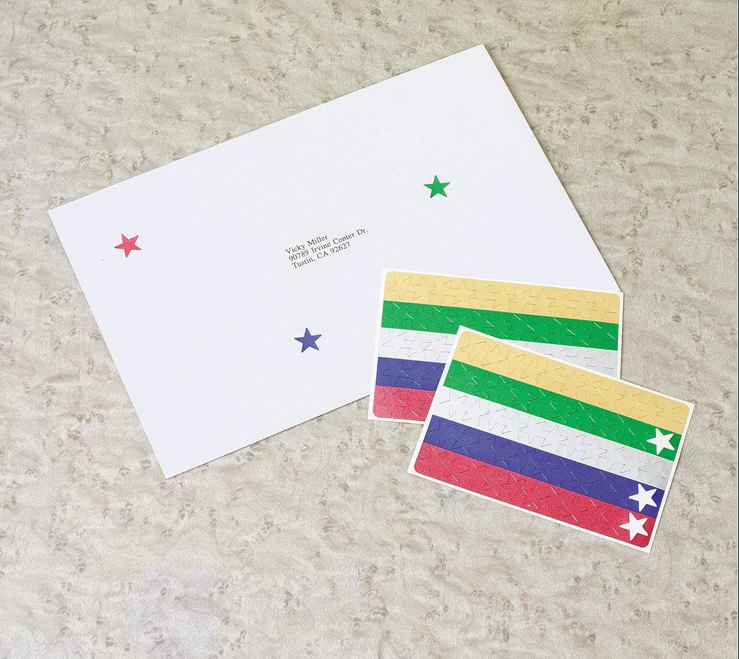 imageAvery Foil Star Labels 12quot Assorted Colors NonPrintable 440 Star Stickers Total 600710 Packs