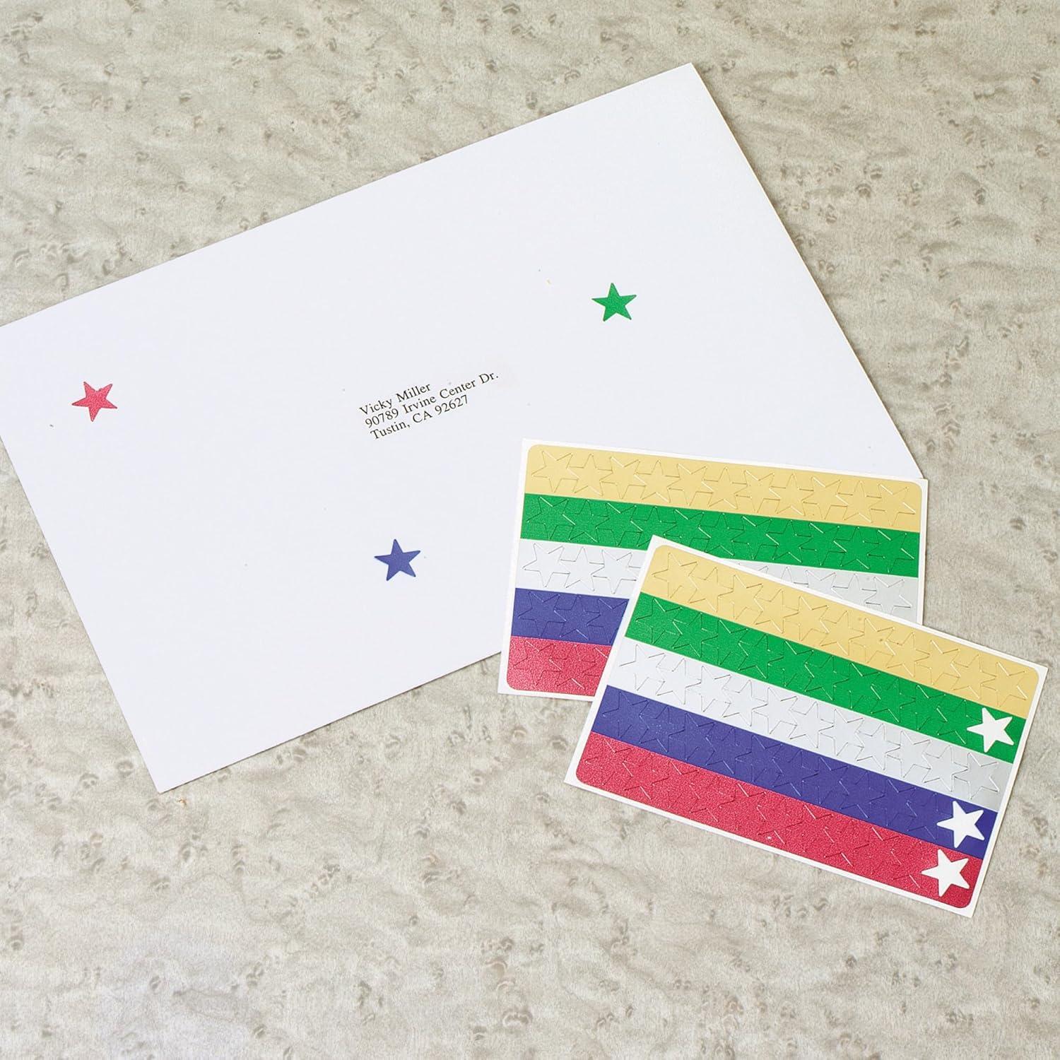 imageAvery Foil Star Labels 12quot Assorted Colors NonPrintable 440 Star Stickers Total 600736 Packs