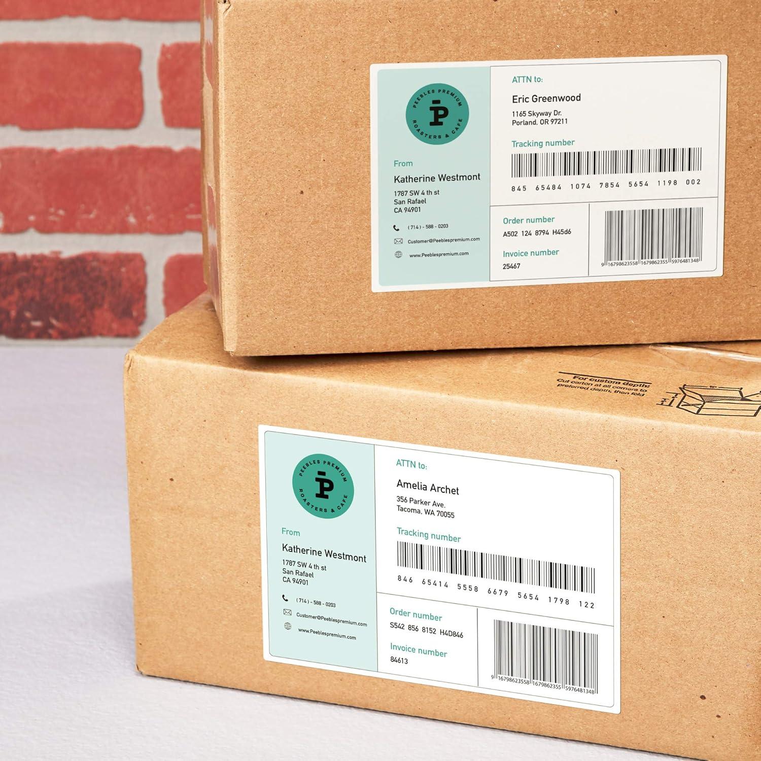 imageAvery Matte White Rectangle Labels Sure Feed Technology 5quot x 7quot 50 Matte White Printable Labels100 Labels