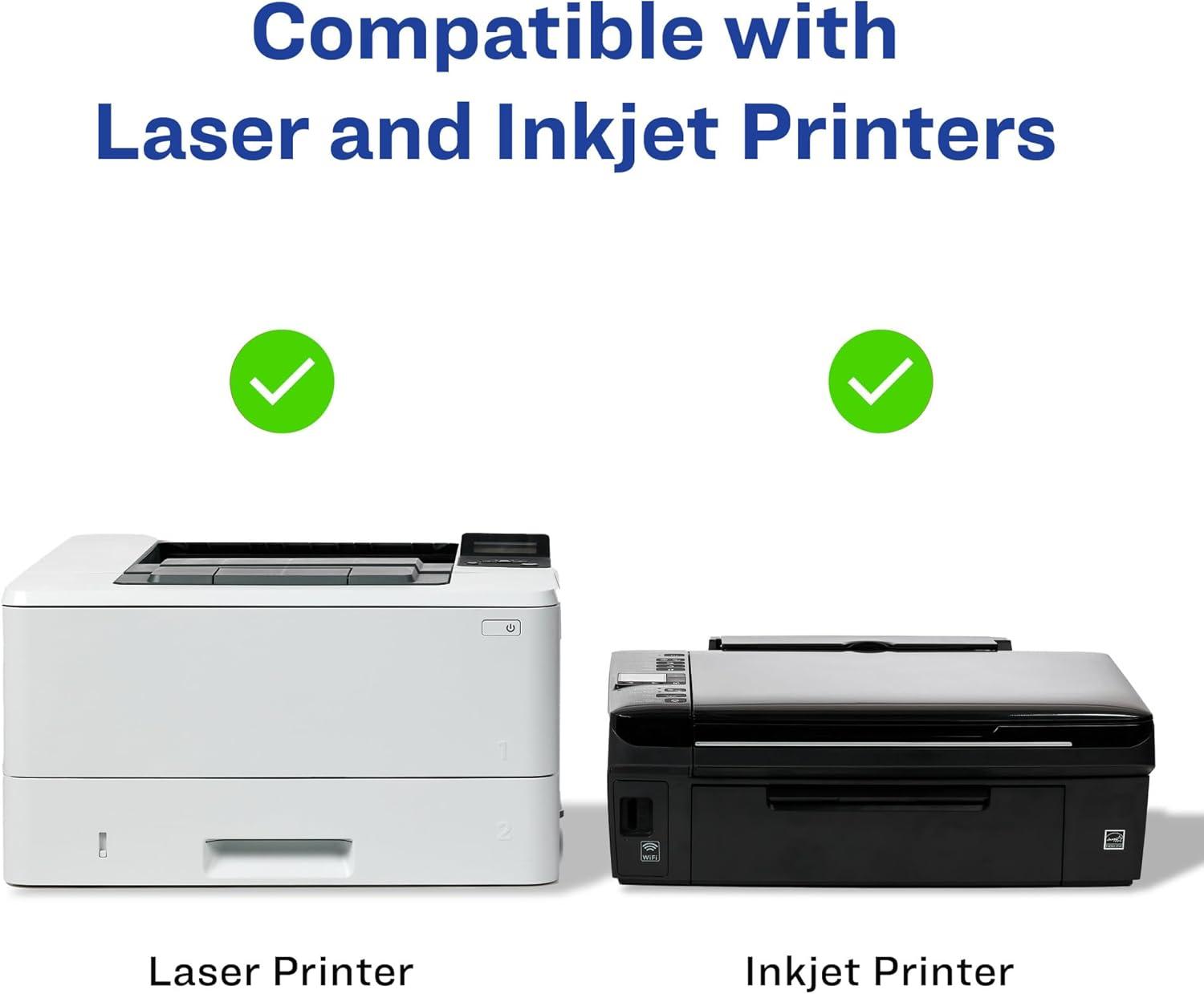 imageAvery Matte White Removable Rectangle Labels Sure Feed Technology 2quot x 258quot 1500 Removable Labels LaserInkjet Printable750 labels