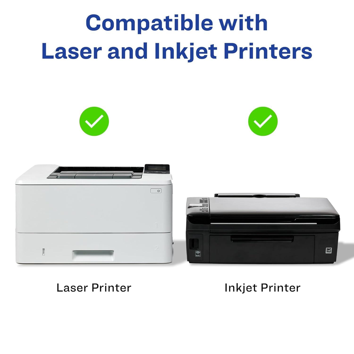 imageAvery Matte White Removable Rectangle Labels Sure Feed Technology PrinttoTheEdge 1quot x 3quot 240 Removable Labels LaserInkjet Printable1 600 labels