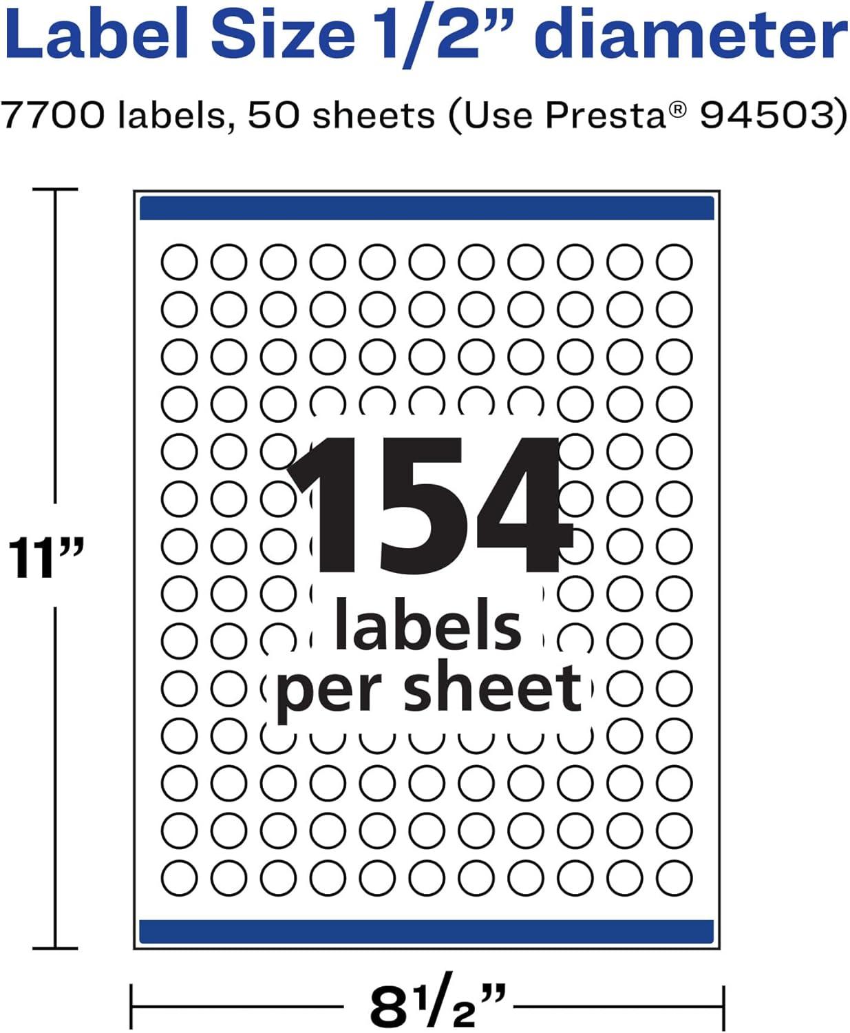 imageAvery Matte White Removable Round Labels Sure Feed Technology PrinttoTheEdge 05quot Diameter 2310 Removable Labels LaserInkjet Printable7 700 labels