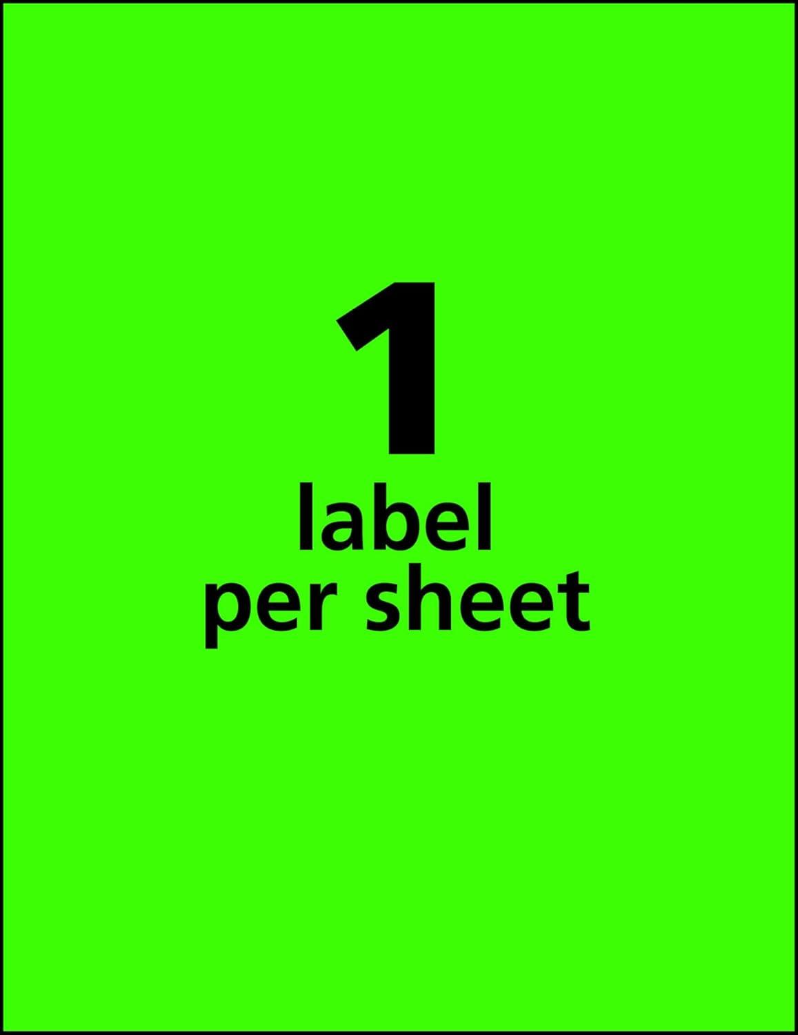 imageAvery Neon Shipping Labels Laser Printable Assorted Green Pink Yellow Labels 15 Total 5975Neon Green