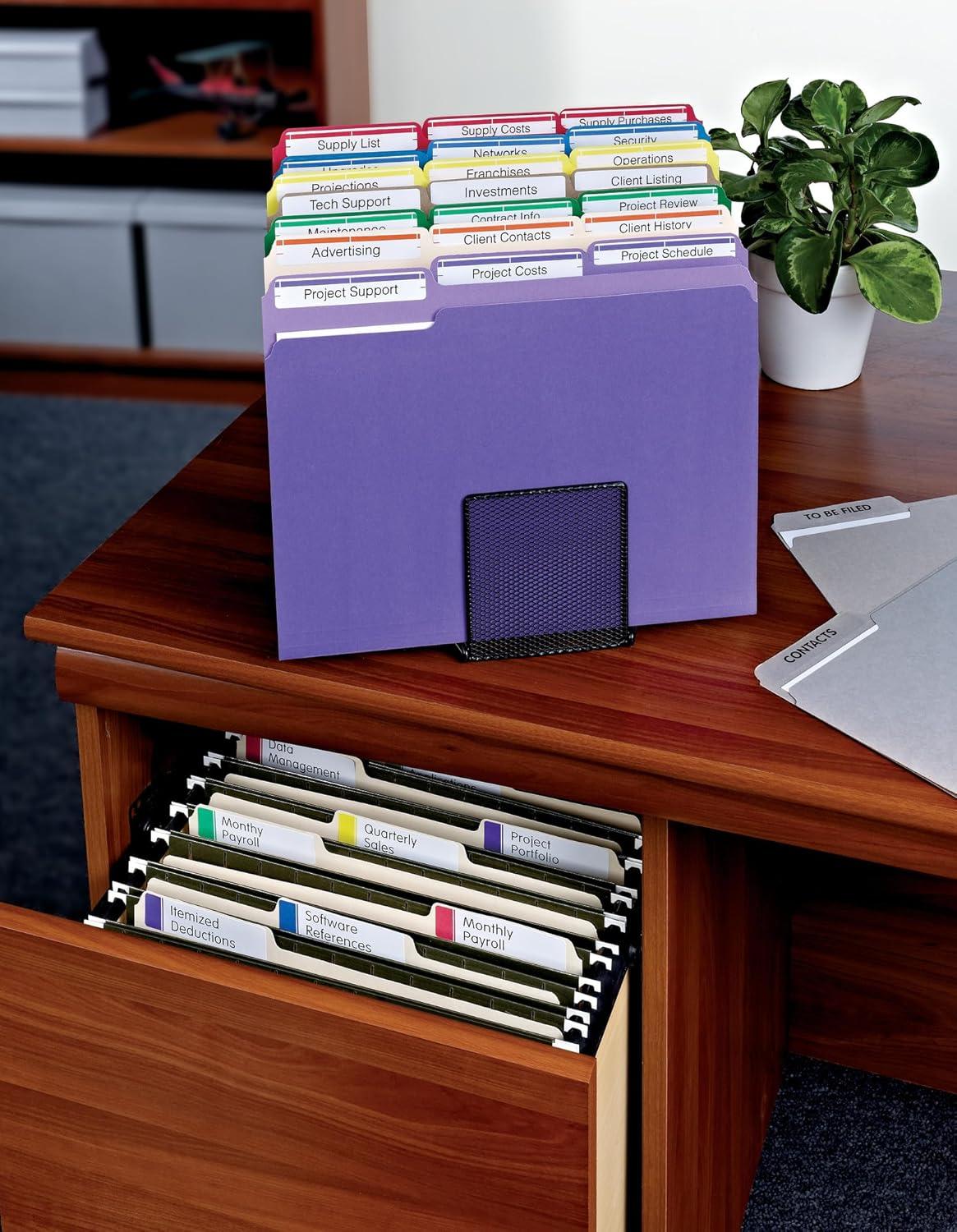 imageAvery TrueBlock Extra Large File Folder Labels 1516quot x 3716quot 450 Printable Labels Assorted Colors 50261516 x 3716 in