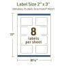imageAvery Dissolvable Rectangle Labels Sure Feed Technology 2quot x 3quot Matte White PrinttoTheEdge LaserInkjet Printable 200 Labels Total200 labels