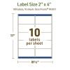 imageAvery Dissolvable Rectangle Labels Sure Feed Technology 2quot x 4quot Matte White LaserInkjet Printable 250 Labels Total FreezerSafe MicrowaveSafe RefrigeratorSafe100 labels