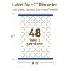 imageAvery Dissolvable Round Labels Sure Feed Technology 1quot Diameter Matte White PrinttoTheEdge LaserInkjet Printable 1200 Labels Total1200 labels