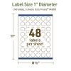 imageAvery Dissolvable Round Labels Sure Feed Technology 1quot Diameter Matte White PrinttoTheEdge LaserInkjet Printable 1200 Labels Total240 labels