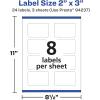 imageAvery Durable Removable Rectangle Labels Sure Feed Technology 2quot x 3quot Matte White Film WaterResistant PrinttoTheEdge LaserPigmentBased Inkjet Printable 64 Total24 labels