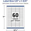 imageAvery Durable Waterproof Rectangle Labels Sure Feed Technology 05quot x 175quot 600 Total Oil and TearResistant Waterproof Labels PrinttoTheEdge LaserPigmentBased Inkjet Printable3 000 labels