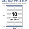 imageAvery Durable Waterproof Rectangle Labels Sure Feed Technology 15quot x 375quot 100 Total Oil and TearResistant Waterproof Labels PrinttoTheEdge LaserPigmentBased Inkjet Printable1 000 labels