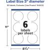 imageAvery Durable Waterproof Round Labels Sure Feed Technology PrinttoTheEdge 3quot Diameter 150 Total Oil and TearResistant Waterproof LaserPigmentBased Inkjet Printable30 labels