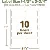 imageAvery EcoFriendly Matte White Recycled Rectangle Labels 15quot x 375quot PrinttoTheEdge Matte White Labels Permanent Adhesive LaserInkjet Printable 250 Total500 labels