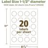 imageAvery EcoFriendly Matte White Recycled Round Labels 15quot Diameter PrinttoTheEdge Matte White Labels Permanent Adhesive LaserInkjet Printable 200 Total1 000 labels