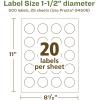 imageAvery EcoFriendly Matte White Recycled Round Labels 15quot Diameter PrinttoTheEdge Matte White Labels Permanent Adhesive LaserInkjet Printable 200 Total500 labels