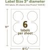 imageAvery EcoFriendly Matte White Recycled Round Labels 3quot Diameter PrinttoTheEdge Matte White Labels Permanent Adhesive LaserInkjet Printable 60 Total150 labels