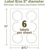 imageAvery EcoFriendly Matte White Recycled Round Labels 3quot Diameter PrinttoTheEdge Matte White Labels Permanent Adhesive LaserInkjet Printable 60 Total600 labels