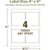 imageAvery EcoFriendly Matte White Recycled Square Labels 4quot x 4quot Matte White Labels Permanent Adhesive LaserInkjet Printable 40 Total100 labels
