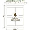 imageAvery EcoFriendly Matte White Recycled Square Labels 4quot x 4quot Matte White Labels Permanent Adhesive LaserInkjet Printable 40 Total40 labels
