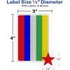 imageAvery Foil Star Labels 12quot Assorted Colors NonPrintable 440 Star Stickers Total 600736 Packs