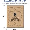 imageAvery Kraft Brown Oval Labels Sure Feed Technology 2quot x 313quot 120 Kraft Brown Labels PrinttoTheEdge LaserInkjet Printable120 labels