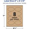 imageAvery Kraft Brown Oval Labels Sure Feed Technology 2quot x 313quot 120 Kraft Brown Labels PrinttoTheEdge LaserInkjet Printable400 labels