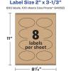 imageAvery Kraft Brown Oval Labels Sure Feed Technology 2quot x 313quot 120 Kraft Brown Labels PrinttoTheEdge LaserInkjet Printable800 labels