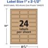 imageAvery Kraft Brown Rectangle Labels Sure Feed Technology 1quot x 25quot 360 Kraft Brown Labels LaserInkjet Printable2 400 labels