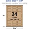 imageAvery Kraft Brown Rectangle Labels Sure Feed Technology 1quot x 2quot 360 Kraft Brown Labels PrinttoTheEdge LaserInkjet Printable2 400 labels