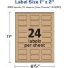 imageAvery Kraft Brown Rectangle Labels Sure Feed Technology 1quot x 2quot 360 Kraft Brown Labels PrinttoTheEdge LaserInkjet Printable360 labels