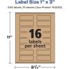 imageAvery Kraft Brown Rectangle Labels Sure Feed Technology 1quot x 3quot 240 Kraft Brown Labels PrinttoTheEdge LaserInkjet Printable240 labels