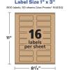 imageAvery Kraft Brown Rectangle Labels Sure Feed Technology 1quot x 3quot 240 Kraft Brown Labels PrinttoTheEdge LaserInkjet Printable800 labels