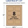 imageAvery Kraft Brown Rectangle Labels Sure Feed Technology 2quot x 3quot 120 Kraft Brown Labels PrinttoTheEdge LaserInkjet Printable120 labels