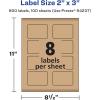 imageAvery Kraft Brown Rectangle Labels Sure Feed Technology 2quot x 3quot 120 Kraft Brown Labels PrinttoTheEdge LaserInkjet Printable800 labels