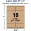 imageAvery Kraft Brown Rectangle Labels Sure Feed Technology 2quot x 4quot 150 Kraft Brown Labels LaserInkjet Printable1 000 labels