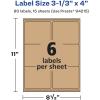 imageAvery Kraft Brown Rectangle Labels Sure Feed Technology 313quot x 4quot 90 Kraft Brown Labels LaserInkjet Printable90 labels